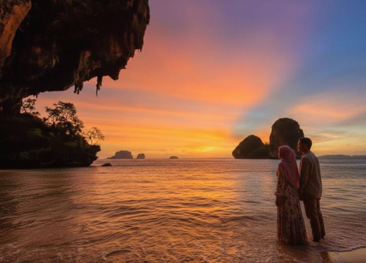 Railay Beach Golden Sunset Long Tail Boat Tour
